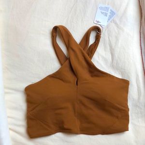 Nulu wrap front long line sports bra